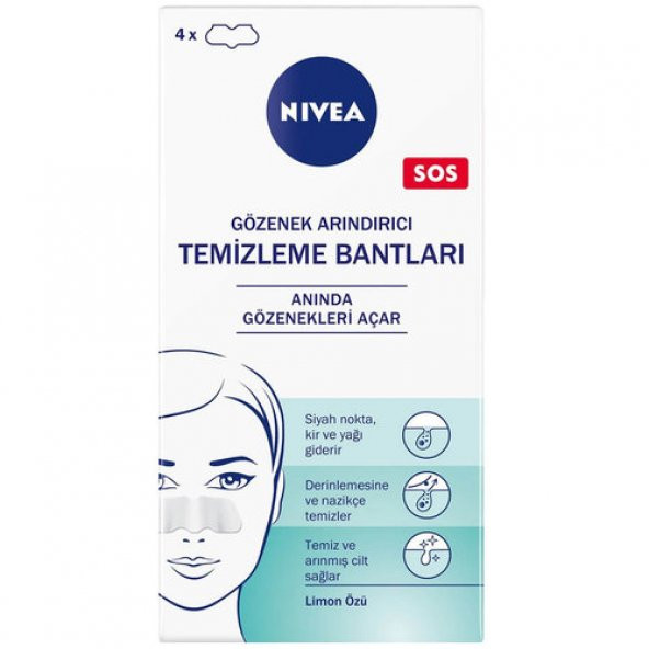 Nivea Gözenek Arındırıcı Temizleme Bantları 4lü ürün görseli 1