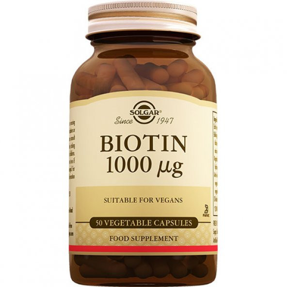 Solgar Biotin 1000 Mcg 50 Kapsül ürün görseli 1
