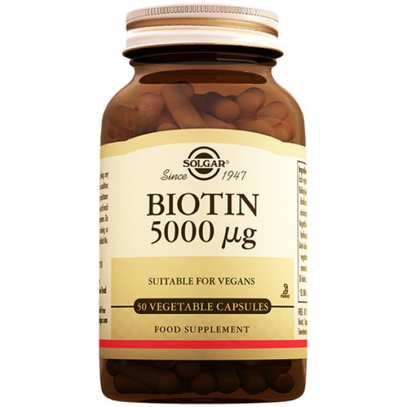 Solgar Biotin 5000 mcg 50 Kapsül ürün görseli 1