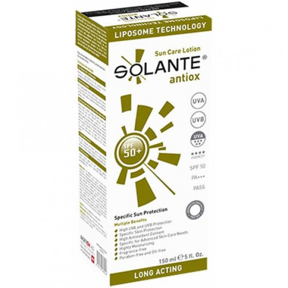 Solante Antiox SPF50 150 ml ürün görseli 1