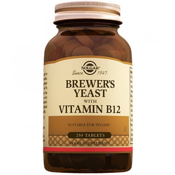 Solgar Brewers Yeast with Vitamin B12 250 Tablet ürün görseli 1