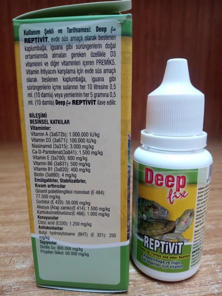 Deep Fix Reptivit Kaplumbağa Vitamini 30ml ürün görseli 1