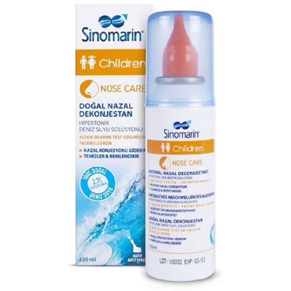 Sinomarin Çocuk Deniz Suyu Spreyi 100 ml Burun Spreyi ürün görseli 1