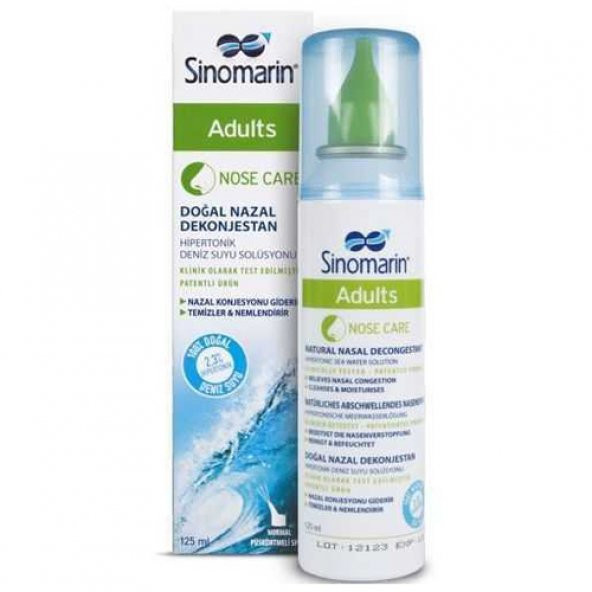 Sinomarin Adults Yetiskinler Için Deniz Suyu 125 ml ürün görseli 1