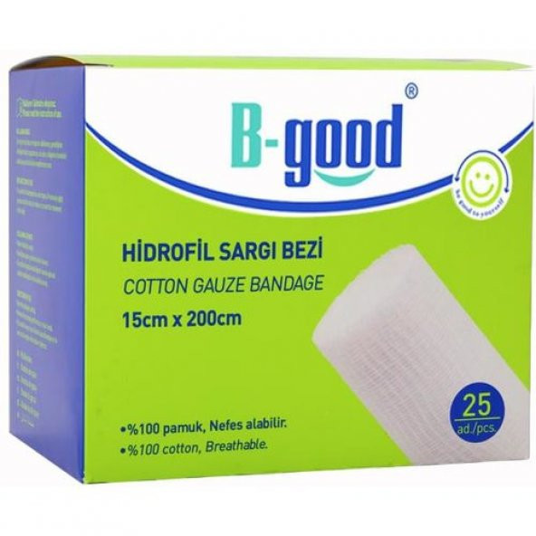 B-Good Hidrofil Sargı Bezi 15cm x 200cm 25li ürün görseli 1