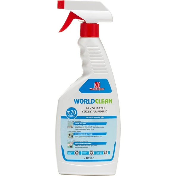 Worldchem Worldclean Alkol Bazlı Yüzey Arındırıcı 500 ml ürün görseli 1