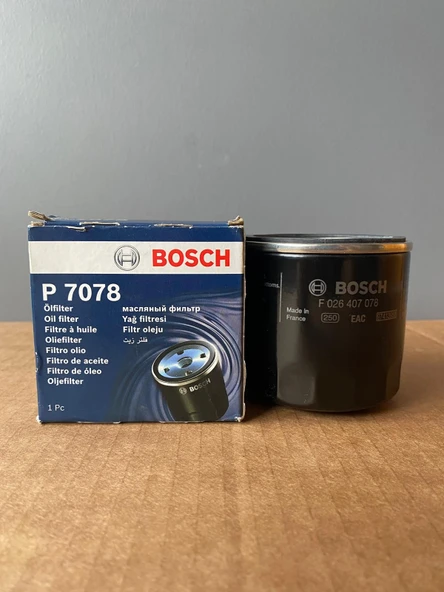 Bosch F026407078 Yağ Filtresi Fiesta Fusion 1.25 1.4 Focus C-Max Focus 1.4 1.6 Mondeo Kuga VOLVO C30 S40 S80 V40 V50 V60 V69 1007705 231242F010 1007706 1070521 1455760 1555370 EM5G6714AA 31339023 ürün görseli 1