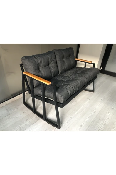 adımshops 2'li Sallanan Sandalye Tv Koltuğu Kafe-balkon-mutfak-berjer-ofis Sallanır Çiftli Koltuk Miami ürün görseli 1