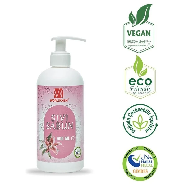 Bitkisel Sıvı Sabun Çiçek Kokulu 500ML Vegan ve Helal ve Çevre Dostu ürün görseli 1