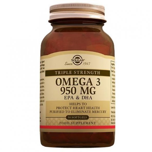 Solgar Omega-3 950 mg 100 Kapsül ürün görseli 1