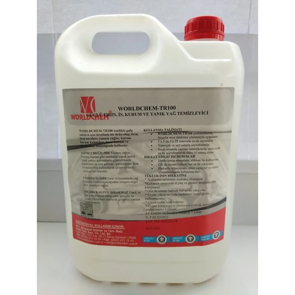 Worldchem TR100 Fırın İs Kurum ve Yanık Yağ Temizleyici 5 Litre ürün görseli 1