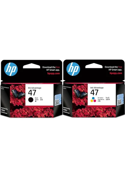 Hp 47 6Zd21Ae 6Zd61Ae Siyah Ve Renkli 2Li Paket 4800 ürün görseli 1