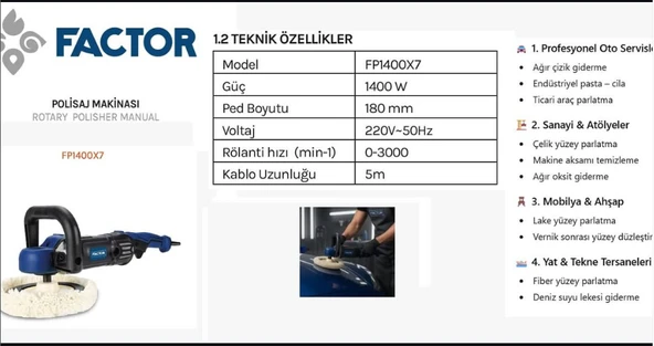 FACTOR POLİSAJ MAKİNASI - Resim 2