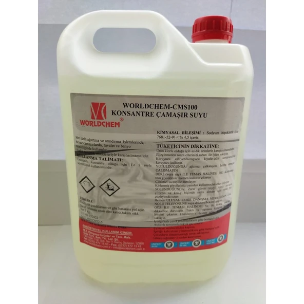 Worldchem CMS100 Konsantre Çamaşır Suyu ürün görseli 1