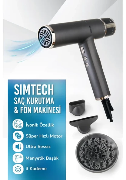 Simtech Km-1992 Saç Kurutma Ve Ultra Fön Makinesi ürün görseli 1