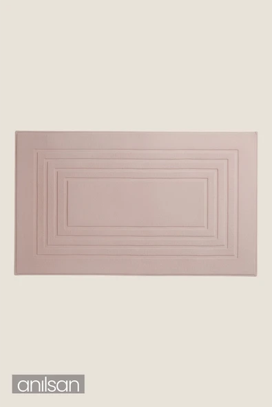Alora %100 Pamuk Ayak Havlusu - Pudra 60x130, 690 Gr ürün görseli 1