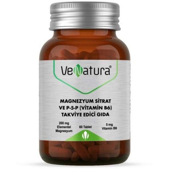 Venatura Magnezyum Sitrat ve P-5-P Vitamin B6 60 Tablet ürün görseli 1
