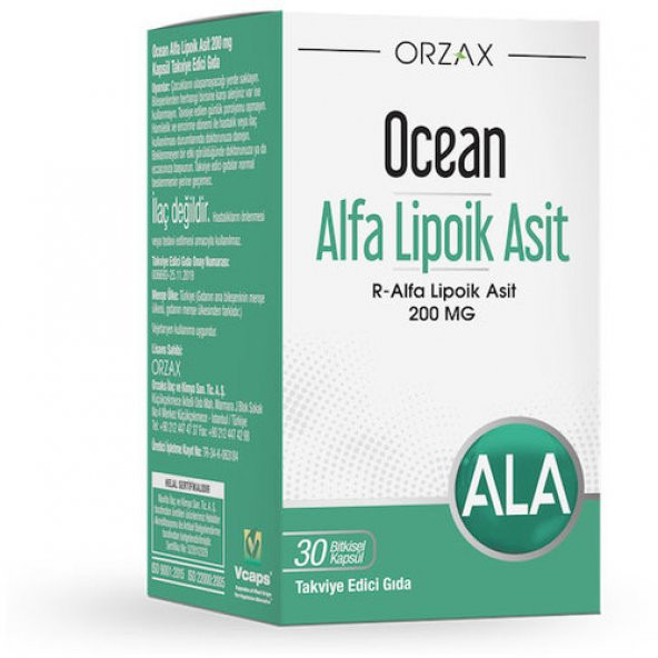 Ocean Alfa Lipoik Asit 200 mg 30 Tablet ürün görseli 1