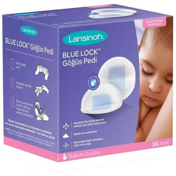 Lansinoh Blue Lock Göğüs Pedi 36lı ürün görseli 1