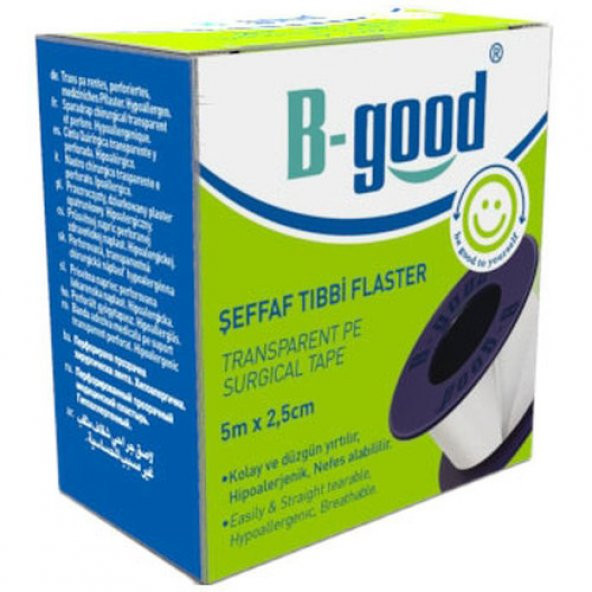 B Good Şeffaf Pe Flaster 5m x 2.5cm ürün görseli 1
