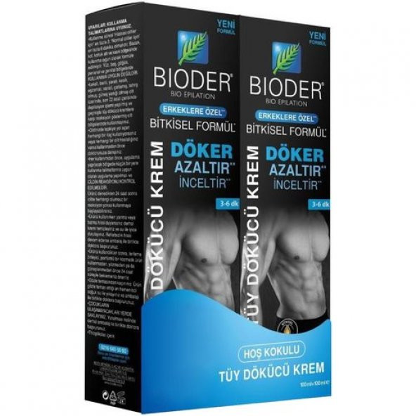 Bioder Tüy Dökücü Krem Erkek 100 ml 2li ürün görseli 1