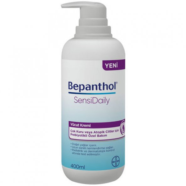 Bepanthol Sensidaily Pompalı Vücut Kremi 400 ml ürün görseli 1