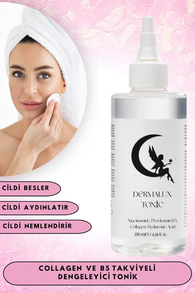 Collagen İçeren Sebum Dengeleyici Tonik - 200 ml (Kolajen ve B5 Takviyeli) ürün görseli 1