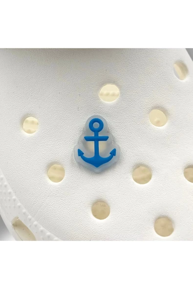 Crocs Terlik Süsü ve Aksesuarı , Çanta Süsü – Jibbitz 3D Gemi Çapa Şeffaf Zemin Logo Aksesuar ürün görseli 1