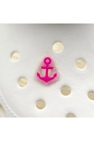 Crocs Terlik Süsü ve Aksesuarı , Çanta Süsü – Jibbitz 3D Gemi Çapa Şeffaf Zemin Logo Aksesuar ürün görseli 1