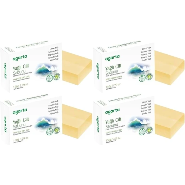 Agarta El Yapımı Doğal Sabun 150GR Yağlı Cilt (4 Lü Set) ürün görseli 1