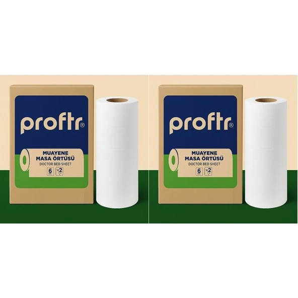 Proftr Muayene Sedye Masa Örtüsü Çift Katlı 50*25CM 50 Metre 12 Li Set (2KL*6) ürün görseli 1