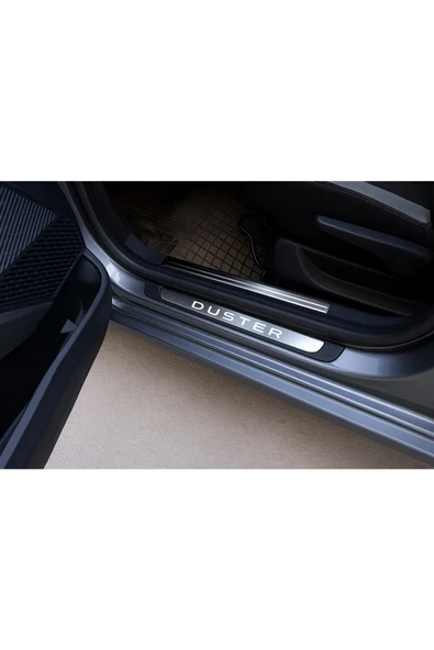 TAURUSPOWER Dacia & Duster 2010–2024 Modeller Krom Kapı Eşiği 4 Parça – Paslanmaz Çelik ABS Çerçeve ürün görseli 1