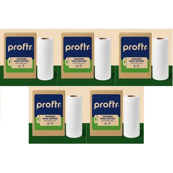 Proftr Muayene Sedye Masa Örtüsü Çift Katlı 50*25CM 50 Metre 30 Lu Set (5KL*6) ürün görseli 1