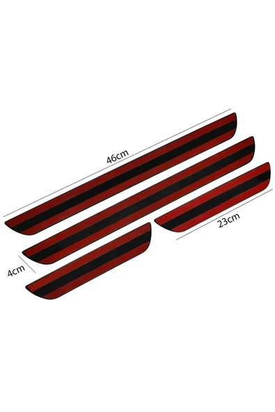 TAURUSPOWER VW Passat Krom Kapı Eşiği 4 Parça – Paslanmaz Çelik + ABS Çerçeve - Resim 3