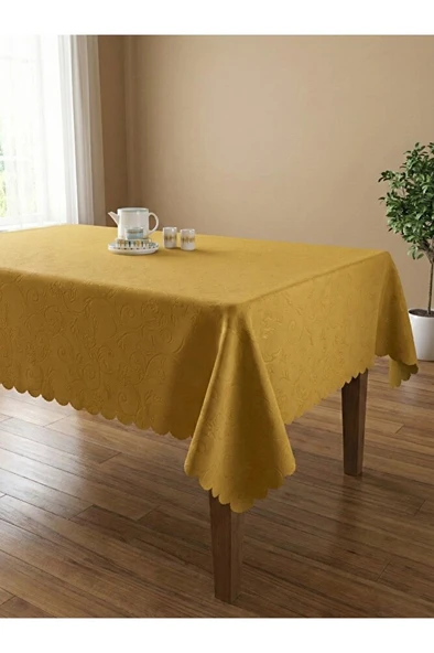 Hardal Masa Örtüsü Jakar Kumaş 140x180cm Düz Renk Masa Örtüsü ürün görseli 1