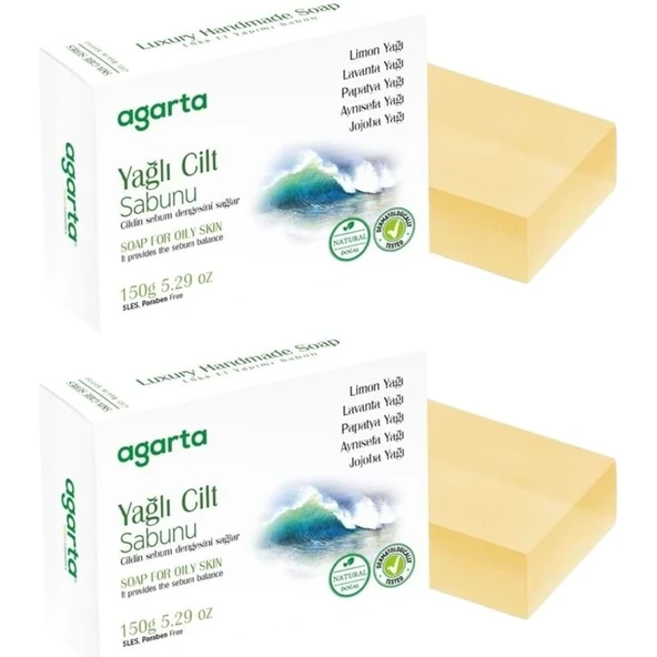 Agarta El Yapımı Doğal Sabun 150GR Yağlı Cilt (2 Li Set) ürün görseli 1