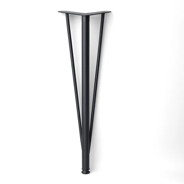 Üçgen 71 cm Siyah Metal Masa Sehpa Ayağı Dayanıklı Mobilya Destek Yükseltici Ayak Modern Tasarım ürün görseli 1