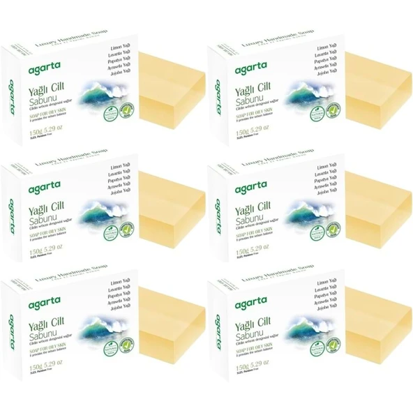 Agarta El Yapımı Doğal Sabun 150GR Yağlı Cilt (6 Lı Set) ürün görseli 1