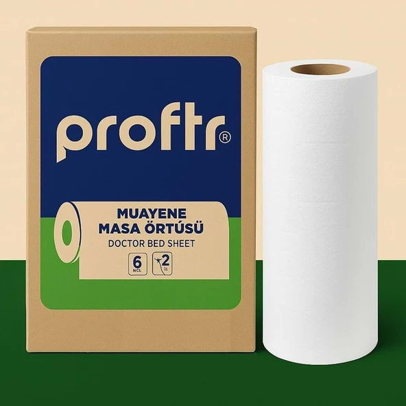 Proftr Muayene Sedye Masa Örtüsü Çift Katlı 50*25CM 50 Metre (6 Lı Set) 1 Koli ürün görseli 1