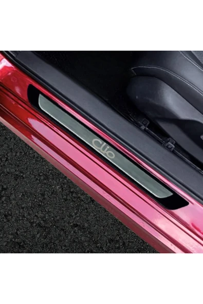 TAURUSPOWER Renault Clio 4 2012–2019 Modeller Krom Kapı Eşiği 4 Parça – Paslanmaz Çelik ABS Çerçeve ürün görseli 1