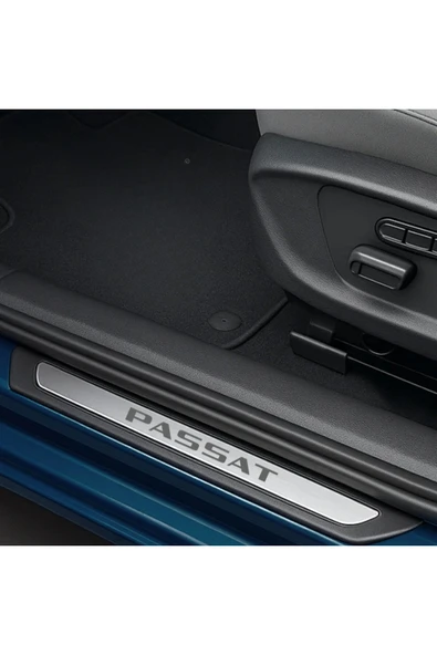 TAURUSPOWER VW Passat Krom Kapı Eşiği 4 Parça – Paslanmaz Çelik + ABS Çerçeve ürün görseli 1