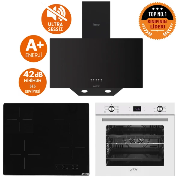 Ferre ve AFM Tech Markalı / KİEV Sessiz Elektrik Vitro. Ankastre Set (D086-SA + V6-04 + FM7701 ) ürün görseli 1