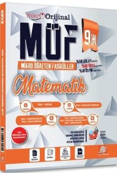Orijinal Mikro 9. Sınıf Matematik MÖF Mikro Öğreten 4 lü Fasikül Seti ürün görseli 1