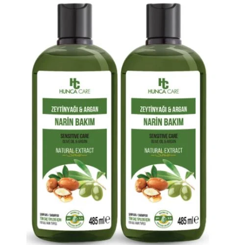 Hunca Care Argan Ve Zeytinyağlı Şampuan Dökülme Karşıtı Besleyici Ve Onarıcı 2 X 485 Ml ürün görseli 1