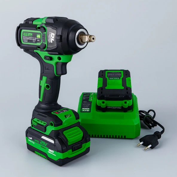 Akülü Somun Sıkma Makinesi 1100NM 21V 4.0Ah Darbeli Güçlü Matkap Lokma Sökme Makinesi ürün görseli 1