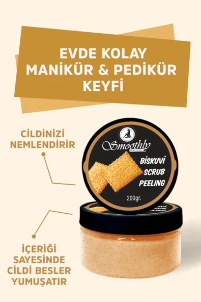 Bisküvi Aromalı Canlandırıcı & Yumuşatıcı El Ayak Ve Vücut Bakım Peelingi 200gr ürün görseli 1