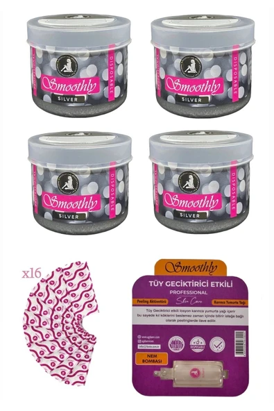 4 Lü Pudralı Özel Bölge Mini Konserve Ağda 65 G. + 4 Tüy Losyon + 16 Ağda Bezi ürün görseli 1