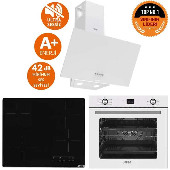 Ferre ve AFM Tech Markalı / Nimo Elektrikli Vitro. Sessiz Ankastre Set (D078-SA + V6-04 + FM7701) ürün görseli 1
