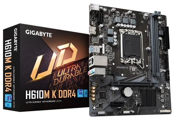 GIGABYTE H610M-K DDR4 1700P DDR4 SES GLAN HDMI SATA3 USB3.2 MATX SIFIR ÜRÜN ürün görseli 1