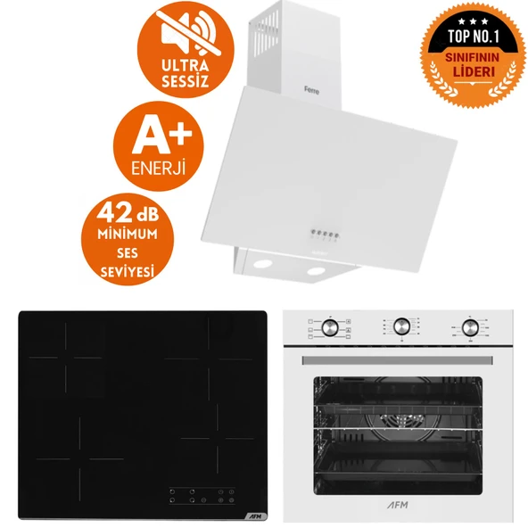 Ferre ve AFM Tech Markalı / LITTE Sessiz Elektrik Vitro. Ankastre Set (D087-SA + V6-04 + FM7601 ) ürün görseli 1